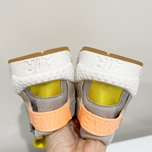 NIKE Air Huarache Run PRM Premium Metallic Silver Sunset Glow Size 7.5 - Picture 9 of 13